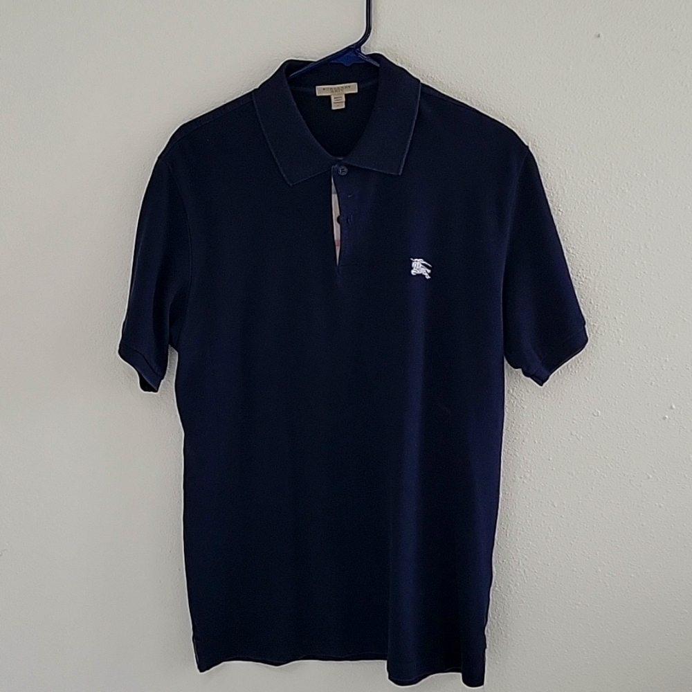 Burberry Mens Polo Navy Medium